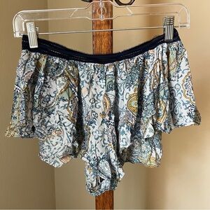 Victorias Secret Shorts Paisley Blue Navy Beach Coverup Medium